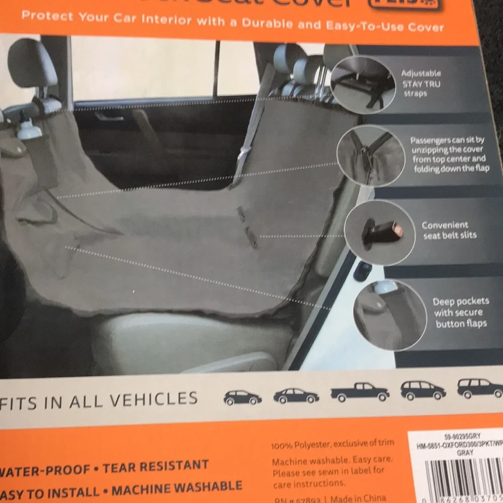 Nylon waterproof back car seat hammock cover NIB